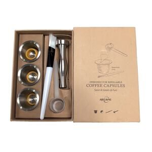 RECAPS Refillable Coffee Capsules Espresso READ WHICH MODELS‎ No Foil Lids